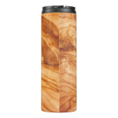 Mooi stuk hout thermosbeker (Achterkant)