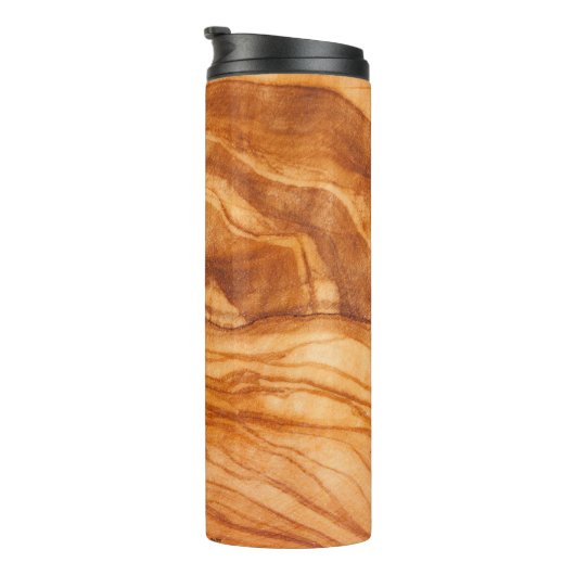 Mooi stuk hout thermosbeker (Geroteerd rechts)