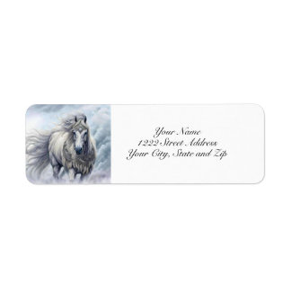 Mooi Tribal Paard retour adres Etiket
