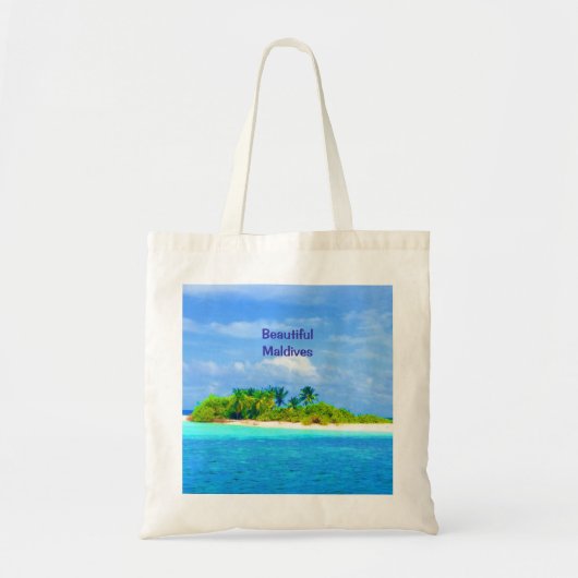 Mooi tropisch eiland op de Malediven Tote Bag (Voorkant)