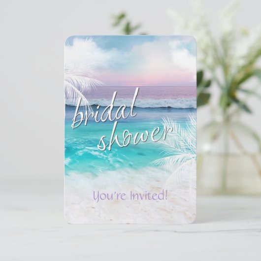 MOOI TROPISCH OCEAAN ZONSOPGANG Bruidsmeisjesfeest Kaart (Staand voorkant)