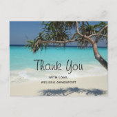 Mooi tropisch strand in het zeeparadijs bedankt briefkaart (Voorkant)