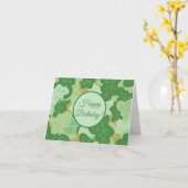 Mooi Tropische Groene Bladeren Verjaardag Kaart (Gele Bloem)