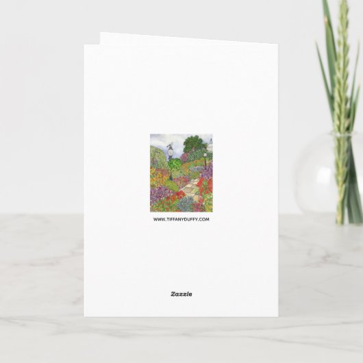 Mooi Tuinlandschap Waterverf Note Kaart (Achterkant)