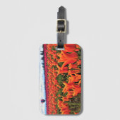 Mooi Tulpveld met een luchtballon, Oregon Bagagelabel (Voorkant (verticaal))