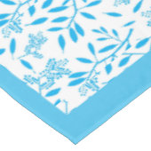 Mooi Turquoise Blue Floral Foliage Pattern Tafelkleed (Gekanteld)
