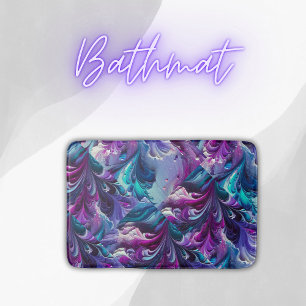 Mooi turquoise & roze Abstract patroon   Badmat