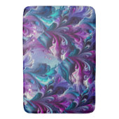 Mooi turquoise & roze Abstract patroon | Badmat (Voorkant Verticaal)
