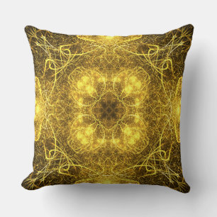 Mooi uniek Gold Fractal-Sierkussen Kussen