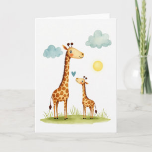 Mooi vadersdag giraffe kaart