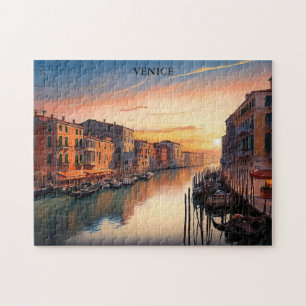 Mooi Venetië Italië Sunset Uitzicht Legpuzzel