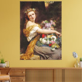 mooi ventilatormeisje canvas afdruk (Insitu (Woonkamer))