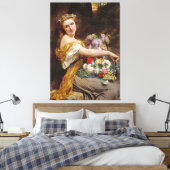 mooi ventilatormeisje canvas afdruk (Insitu (Slaapkamer))