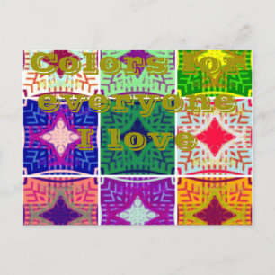 Mooi verbazingwekkend Afrikaans geruit print patro Briefkaart