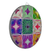 Mooi verbazingwekkend Afrikaans geruit print patro Dartbord (Voorkant Links)