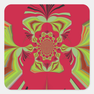 Mooi Verbazingwekkend Afrikaans Rood Geel Motief P Vierkante Sticker