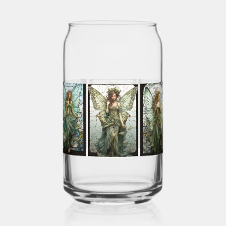 Mooi Victoriaans gevleugelde feeën Glas in lood