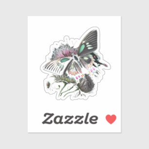 mooi-vlinder-bloem sticker