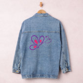 Mooi Vlinder roze design Denim Jacket (Hangar)