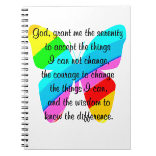 MOOI VLINDER SERENITEIT GEBED ONTWERP NOTITIEBOEK