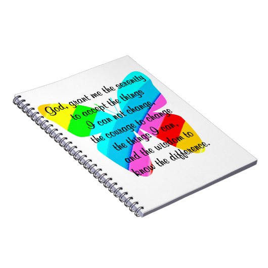 MOOI VLINDER SERENITEIT GEBED ONTWERP NOTITIEBOEK (Rechterzijde)