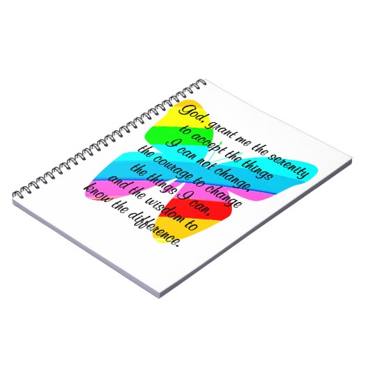 MOOI VLINDER SERENITEIT GEBED ONTWERP NOTITIEBOEK (Linkerzijde)