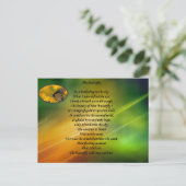 Mooi vlindergedicht. briefkaart (Staand voorkant)