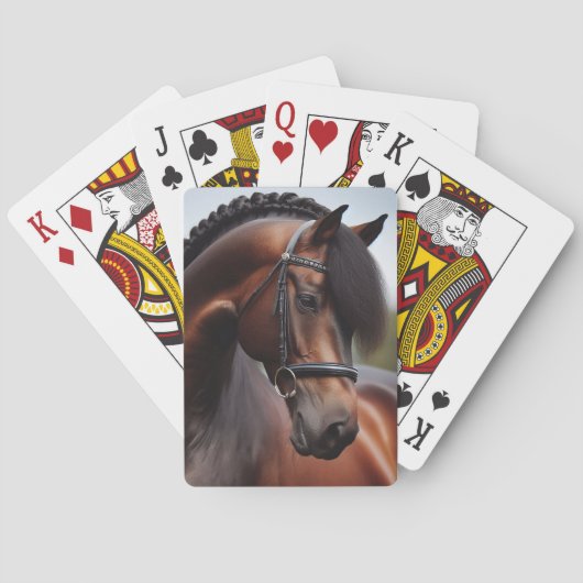 Mooi volbloed paard pokerkaarten (Achterkant)