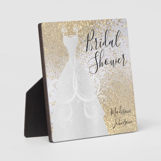 Mooi Vrijgezellenfeest - Wit en Goud Fotoplaat (Voorkant)