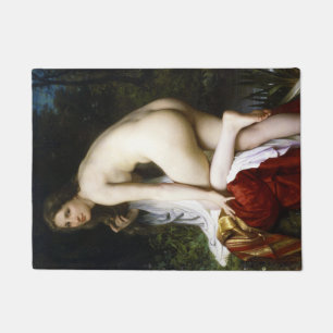 Mooi Vrouw Bather (door Bouguereau) Deurmat
