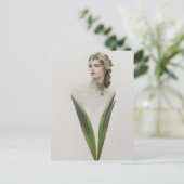 Mooi  Vrouw Bloem Briefkaart (Staand voorkant)