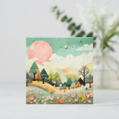 Mooi Waterverf landschap dank u (Staand voorkant)