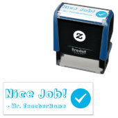 "Mooi werk!" Commendement Rubber Stamp Zelfinktende Stempel (In situ)