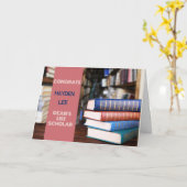 Mooi werk! DEAN'S LIST Scholar-congratkaart Kaart (Gele Bloem)