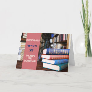 Mooi werk! DEAN'S LIST Scholar-congratkaart Kaart