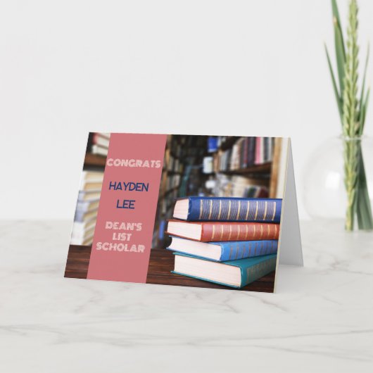Mooi werk! DEAN'S LIST Scholar-congratkaart Kaart (Voorkant)