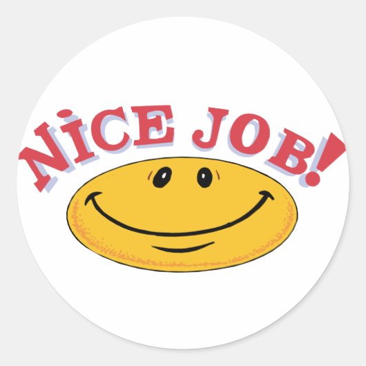 Mooi werk! ronde sticker (Voorkant)