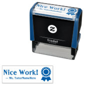 "Mooi werk!" + Schoolleraar Naam Rubber Stempel (In situ)