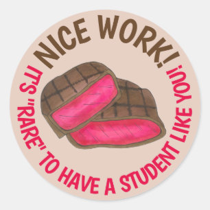Mooi werk! Zelden heb je een student zoals jij die Ronde Sticker