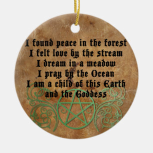 Mooi Wiccan Poem Keramisch Ornament