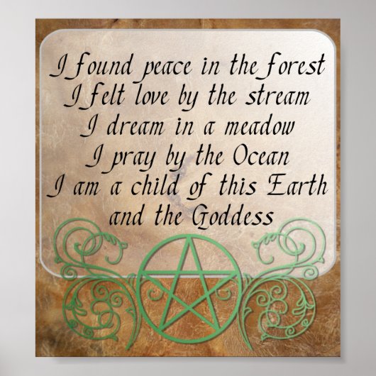 Mooi Wiccan Poem Poster (Voorkant)