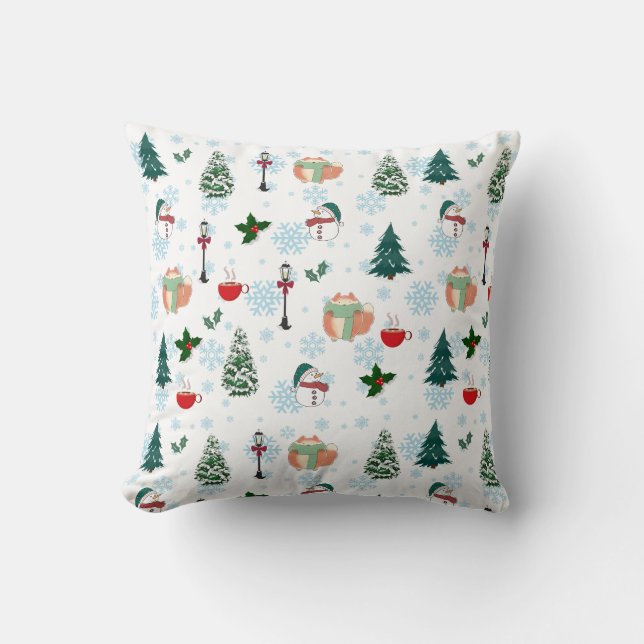 Mooi winterpatroonGooi Kussen (Voorkant)