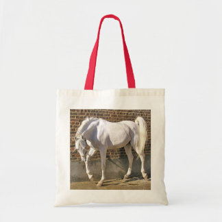 Mooi, wit Arabisch paard Tote Bag