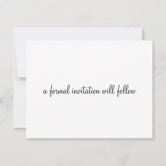Mooi Wit en Zwart Save the Date (Achterkant)