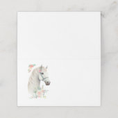 Mooi wit paard hoofd boho bloemen (Buitenkant ongevouwen)