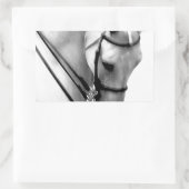 Mooi wit Paard hoofd Rechthoekige Sticker (Tas)