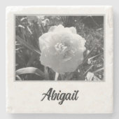 Mooi Witte Daffodil Stenen Onderzetter (Voorkant)