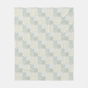 Mooi zacht groen patchwork ontwerp fleece deken