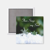 Mooi zingt mijn Soul Winter Snowflake Magnet Magneet (Voorkant / Achterkant)