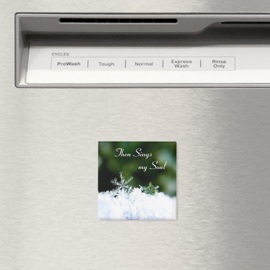 Mooi zingt mijn Soul Winter Snowflake Magnet Magneet (Insitu (Vaatwasser))